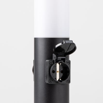 Brilagi - Vonkajšie svietidlo NOVA so 2 zásuvkami SCHUKO 1xE27/15W/230V 40 cm IP44 čierne