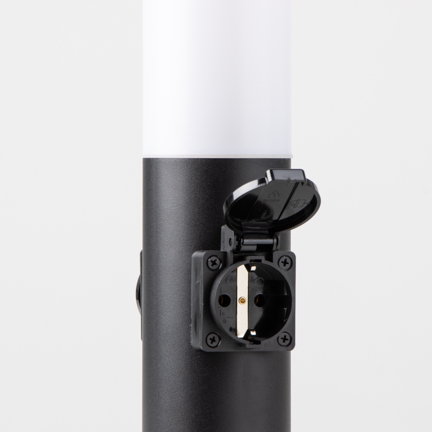 Brilagi - Vonkajšie svietidlo NOVA so 2 zásuvkami SCHUKO 1xE27/15W/230V 40 cm IP44 čierne