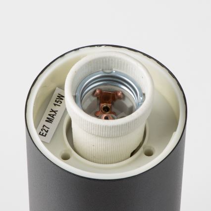 Brilagi - Vonkajšie svietidlo NOVA so 2 zásuvkami SCHUKO 1xE27/15W/230V 40 cm IP44 čierne