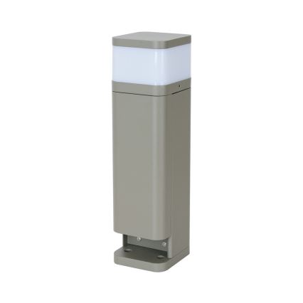 BRILAGI - Vonkajšia lampa s 2 zásuvkami SCHUKO PILLAR 1xG9/11W/230V IP44 sivá