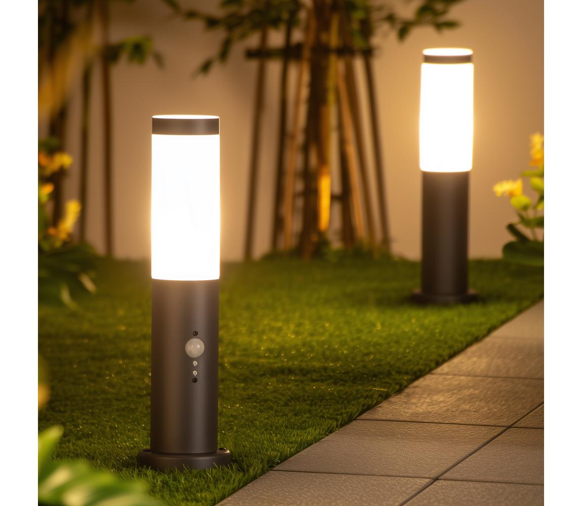 Brilagi - Vonkajšia lampa so senzorom NOVA 1xE27/15W/230V 40 cm IP44 antracitová FG-KH142PSH-40-SEN-ANT