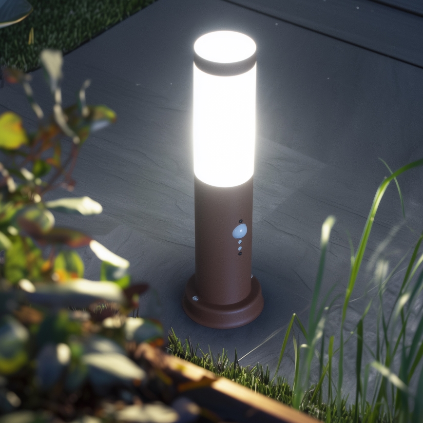 Brilagi - Vonkajšia lampa so senzorom NOVA 1xE27/15W/230V 40 cm IP44 hnedá