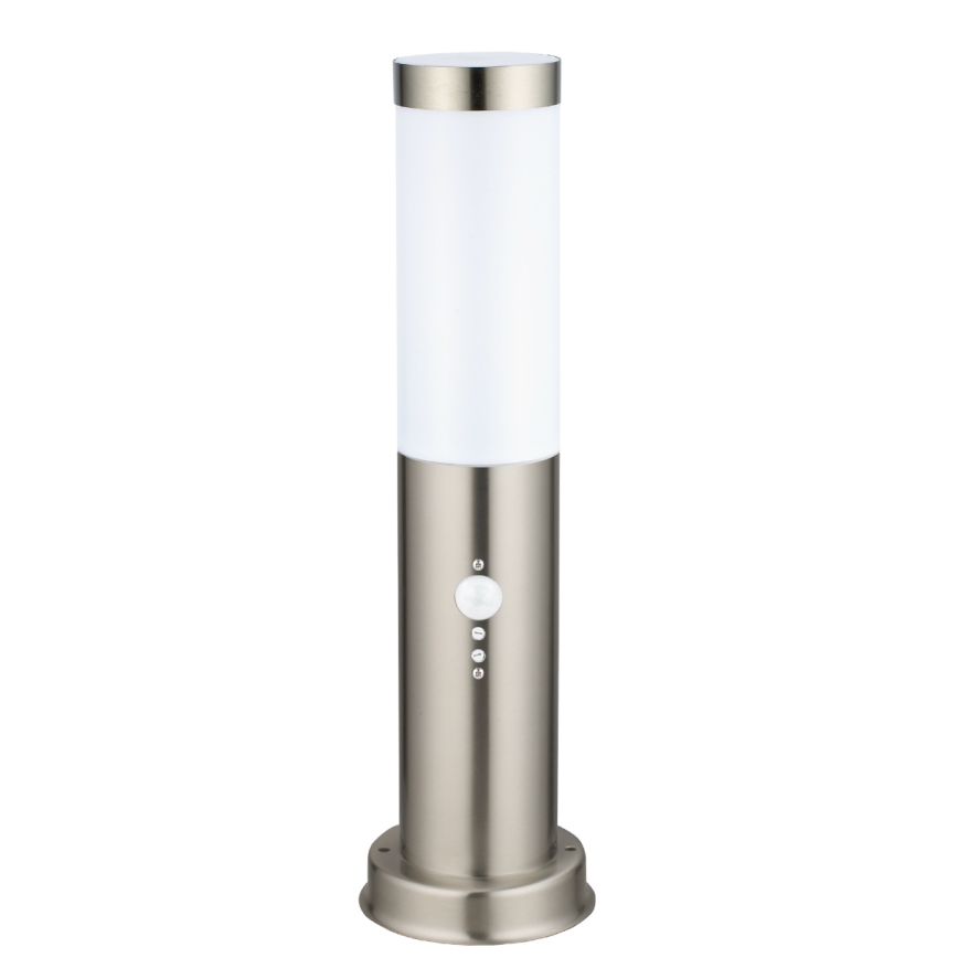 Brilagi - Vonkajšia lampa so senzorom NOVA 1xE27/15W/230V 40 cm IP44 matný chróm