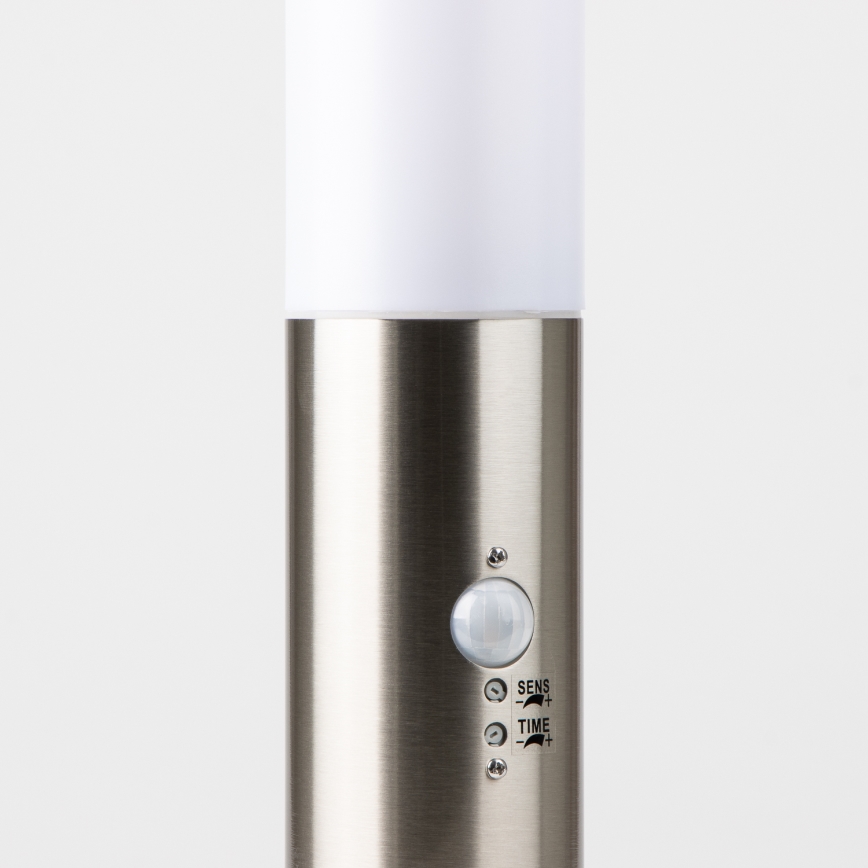 Brilagi - Vonkajšia lampa so senzorom NOVA 1xE27/15W/230V 40 cm IP44 matný chróm