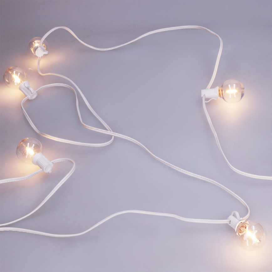 Brilagi - LED vonkajšia dekoračná reťaz GIRLANDA 25xE12/0,8W/230V 20m biela IP44 teplá biela