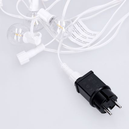 Brilagi - LED vonkajšia dekoračná reťaz GIRLANDA 25xE12/0,8W/230V 20m biela IP44 teplá biela