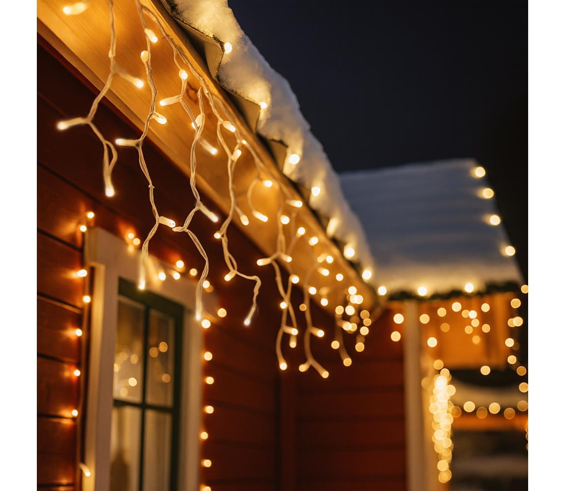 Brilagi - vonkajšia LED svetelná reťaz 360 LED / 8 funkcií, 14 m, IP44, teplá biela, cencúle 1V401-WW-OEM1