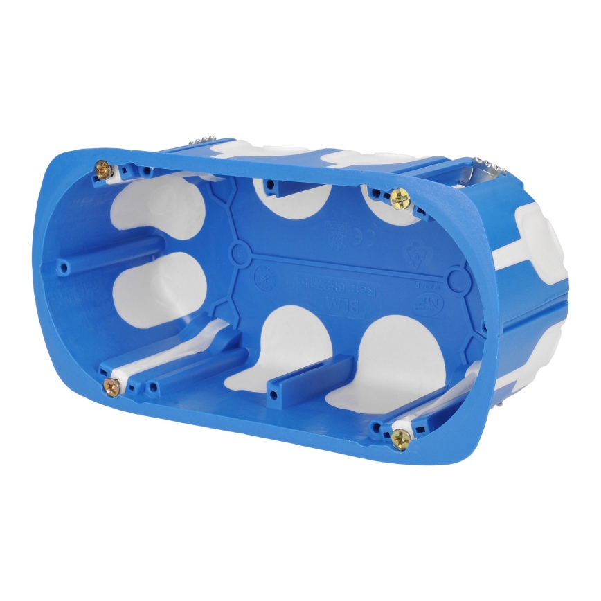 Brilagi - Vonkajšia vstavaná podlahová dvojitá zásuvka IP55 biela obdĺžniková