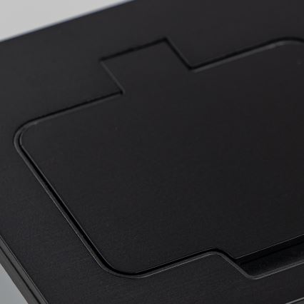 Brilagi - Vonkajšia zapustená obdĺžniková podlahová zásuvka IP55 čierna