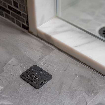 Brilagi - Vonkajšia zapustená obdĺžniková podlahová zásuvka IP55 čierna