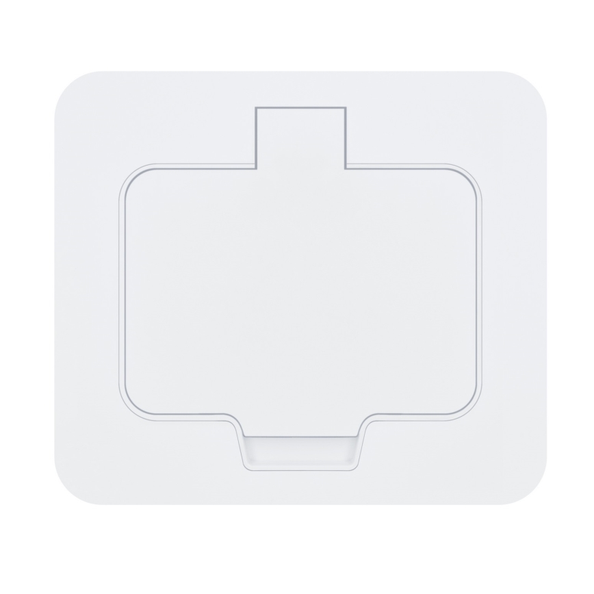 Brilagi - Vonkajšia zapustená podlahová zásuvka IP55 biela obdĺžniková