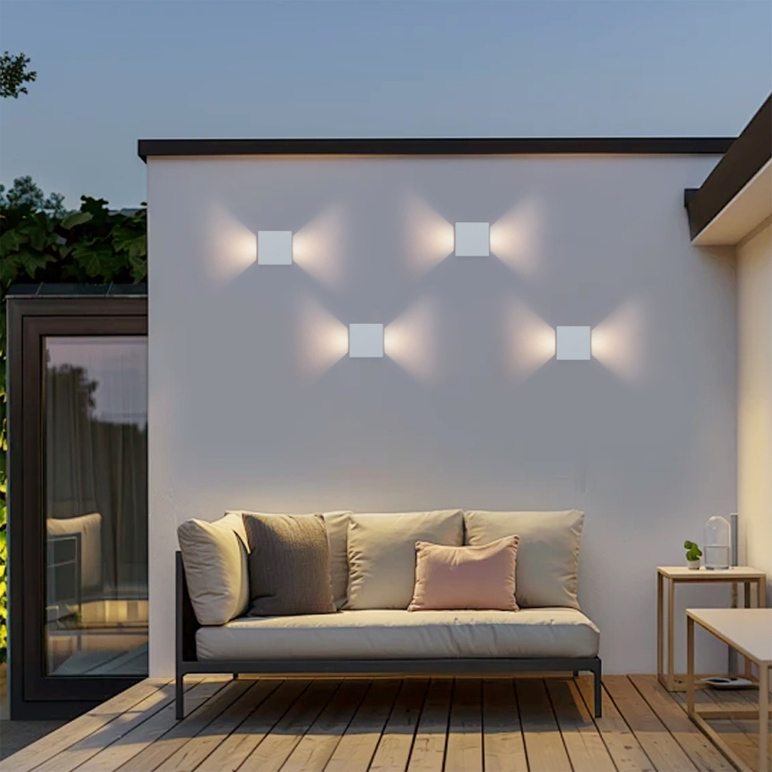 Brilagi - Vonkajšie LED nástenné svietidlo DOUBLERAY LED/6W/230V biela IP54