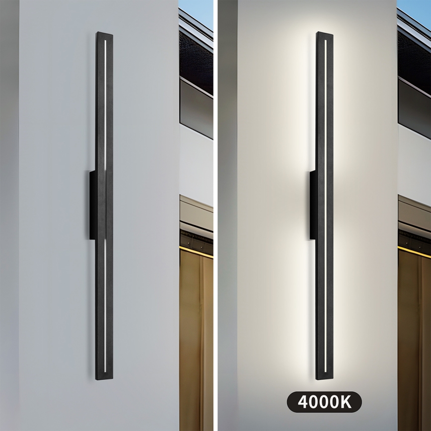 Brilagi - LED Vonkajšie nástenné svietidlo LINEO LED/24W/230V 4000K IP65 100 cm čierna