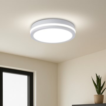 Brilagi - Vonkajšie LED stropné svietidlo so snímačom BENE LED/24W/230V priemer 26 cm biele IP54