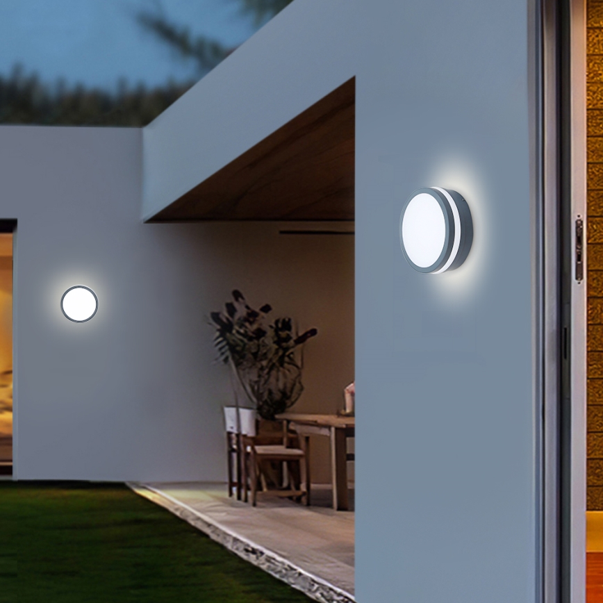 Brilagi - LED vonkajšie svietidlo so senzorom BENE LED/18W/230V priemer 22 cm antracit IP54