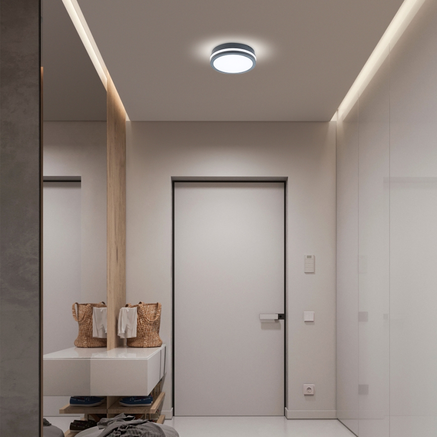 Brilagi - LED vonkajšie svietidlo so senzorom BENE LED/18W/230V priemer 22 cm antracit IP54