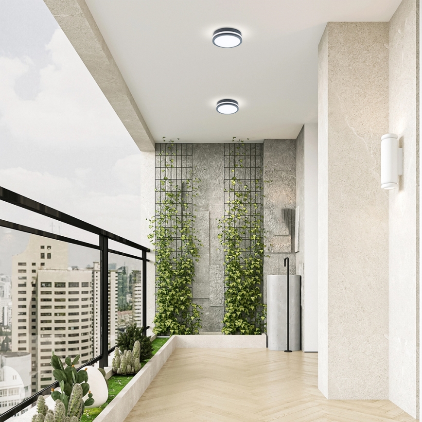 Brilagi - LED vonkajšie svietidlo so senzorom BENE LED/18W/230V priemer 22 cm antracit IP54