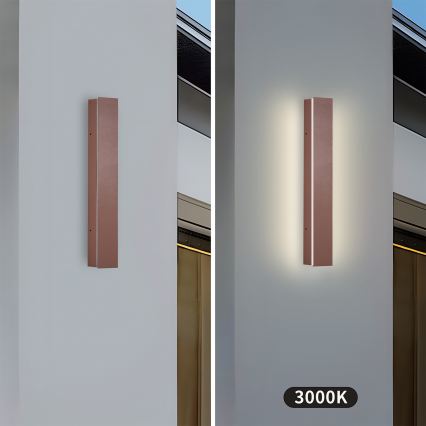 Brilagi - LED Vonkajšie nástenné svietidlo LINEAR LED/8W/230V 3000K IP65 30 cm hnedá CRI 90