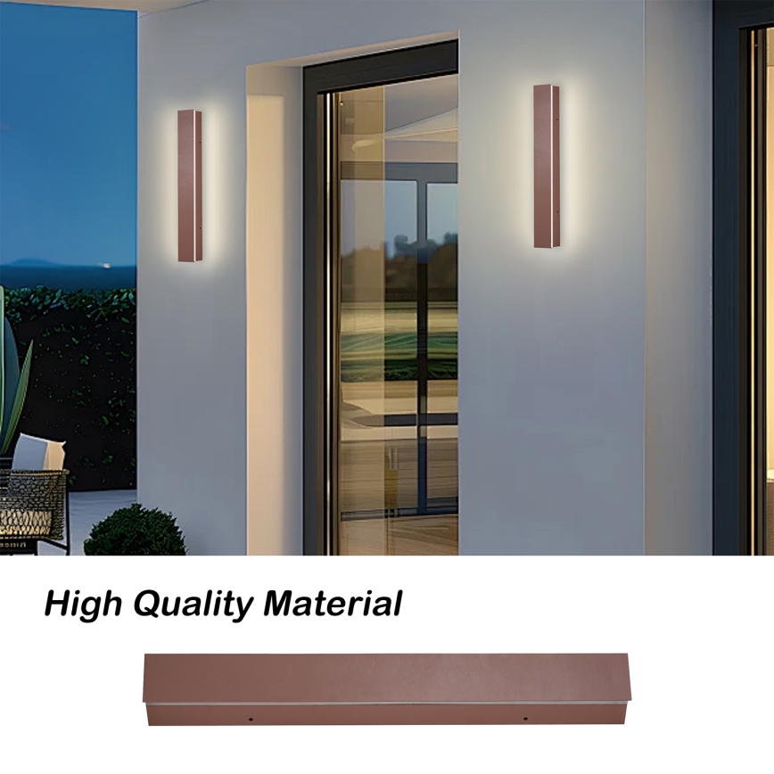 Brilagi - LED Vonkajšie nástenné svietidlo LINEAR LED/8W/230V 3000K IP65 30 cm hnedá CRI 90