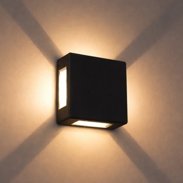 Brilagi - vonkajšie nástenné LED svietidlo QUADRAY LED/6W/230V čierne IP54