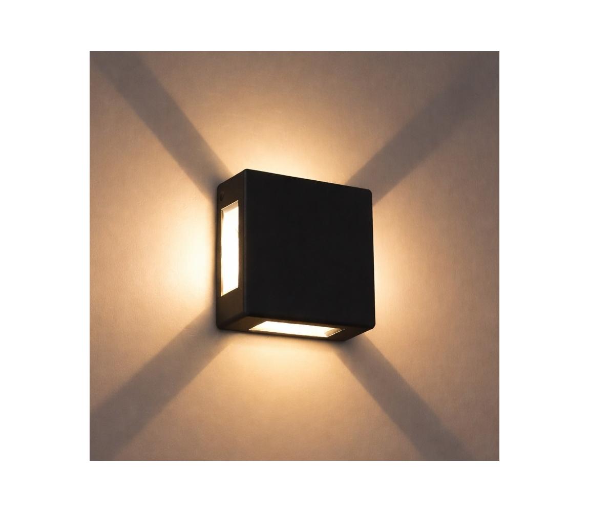 Brilagi - vonkajšie nástenné LED svietidlo QUADRAY LED/6W/230V čierne IP54 BRI647