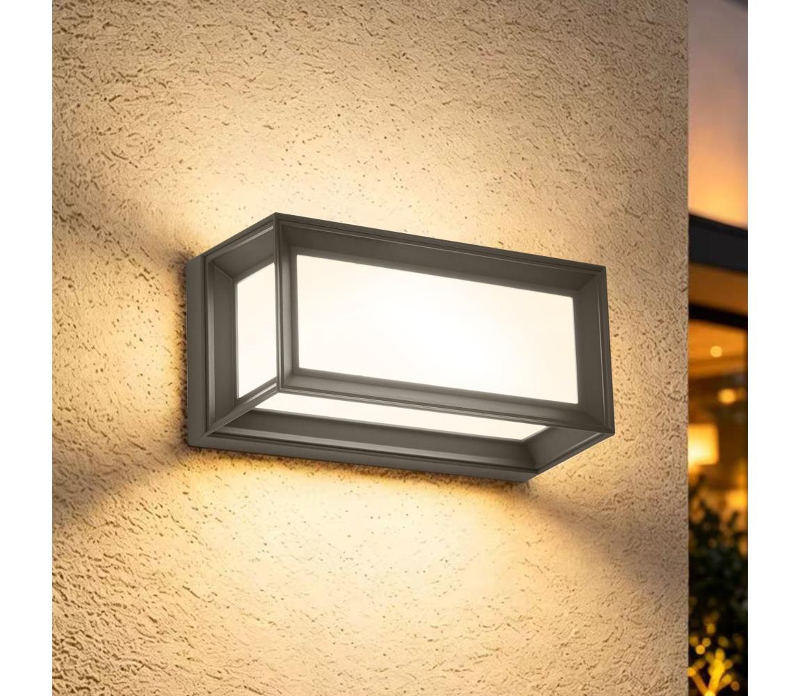 Brilagi - Vonkajšie nástenné LED svietidlo s pohybovým senzorom PARKER LED/12W/230V antracit IP44 BRI772