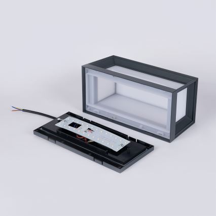 Brilagi - LED vonkajšie nástenné svietidlo so senzorom PARKER LED/12W/230V antracit IP44