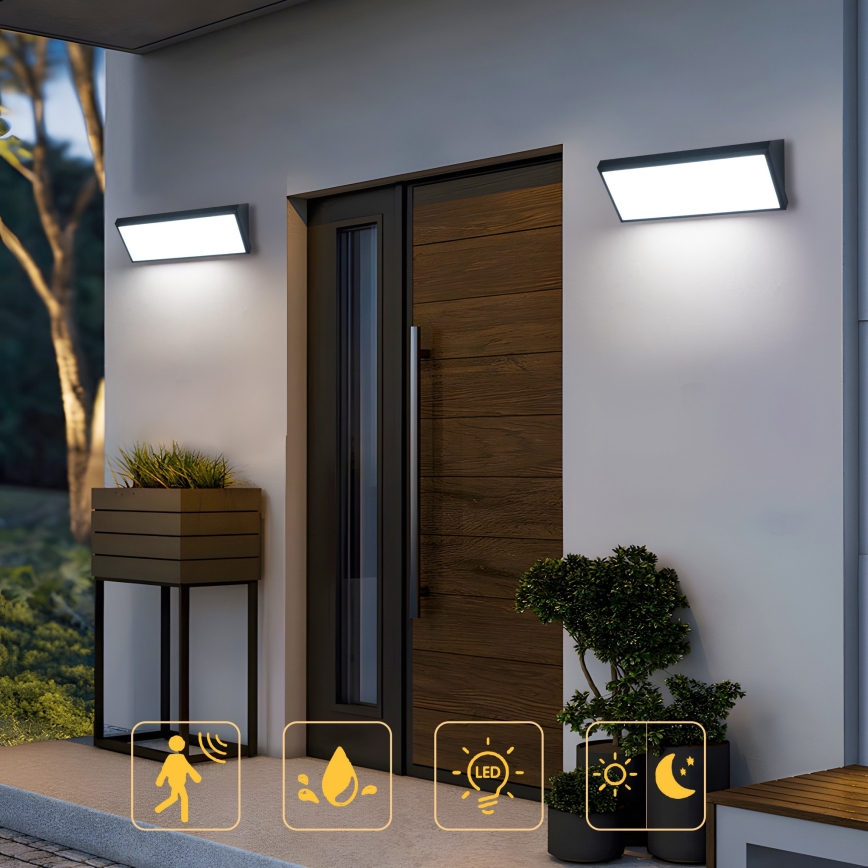 Brilagi - LED vonkajšie nástenné svietidlo TRIANGLE LED/42W/230V 45 cm čierne IP65