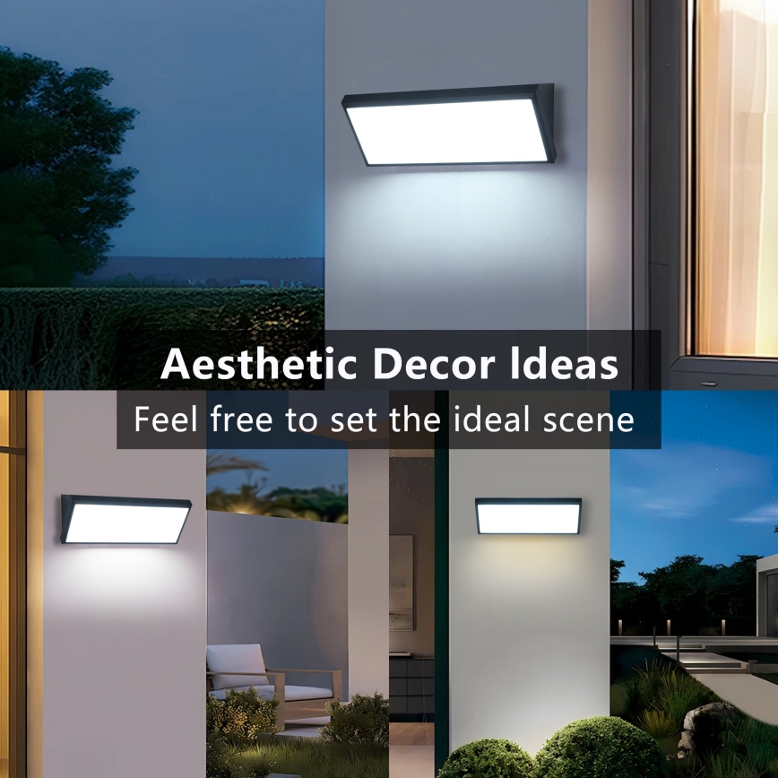 Brilagi - LED vonkajšie nástenné svietidlo TRIANGLE LED/42W/230V 45 cm čierne IP65