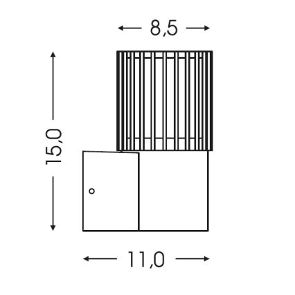BRILAGI - Vonkajšie nástenné svietidlo ARMOR 1xGU10/35W/230V IP44 hnedá