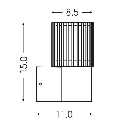 BRILAGI - Vonkajšie nástenné svietidlo ARMOR 1xGU10/35W/230V IP44 sivá