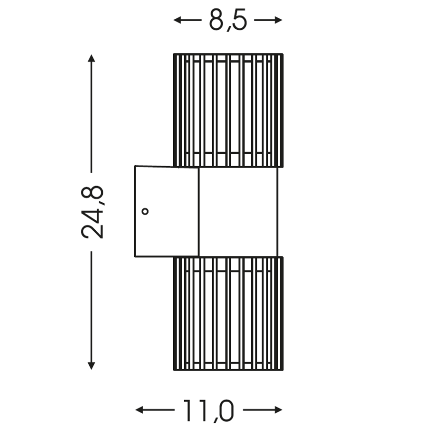 BRILAGI - Vonkajšie nástenné svietidlo ARMOR 2xGU10/35W/230V IP44 čierne