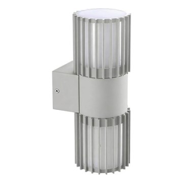 BRILAGI - Vonkajšie nástenné svietidlo ARMOR 2xGU10/35W/230V IP44 sivá