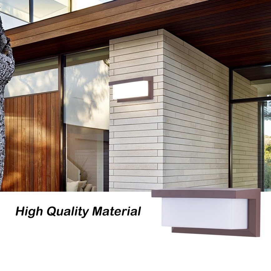 Brilagi - Vonkajšie nástenné svietidlo BRICKY 1xE27/60W/230V hnedá IP54