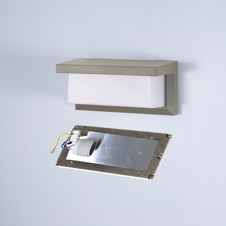 Brilagi - Vonkajšie nástenné svietidlo BRICKY 1xE27/60W/230V šedá IP54