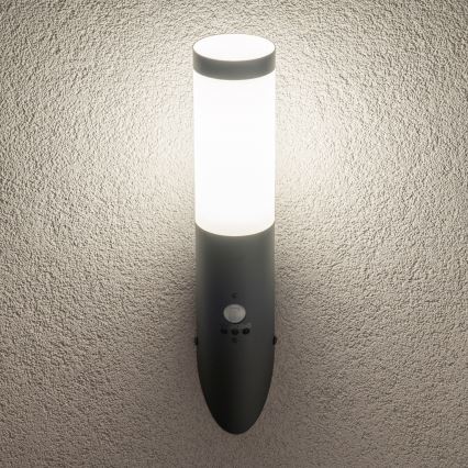 BRILAGI - Vonkajšie nástenné svietidlo s pohybovým senzorom ELIA 1xE27/20W/230V IP44 antracit