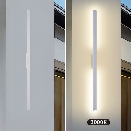 Brilagi - LED vonkajšie nástenné svietidlo LUNA LED/30W/230V 3000K IP65 150 cm biela CRI 90