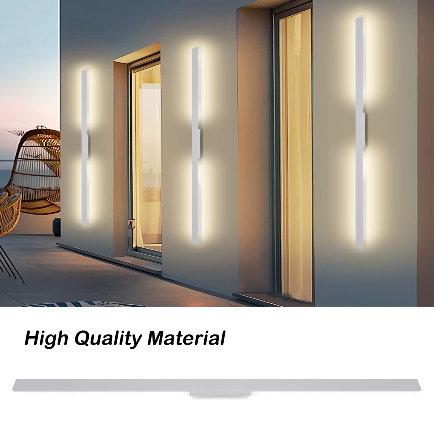 Brilagi - LED vonkajšie nástenné svietidlo LUNA LED/30W/230V 3000K IP65 150 cm biela CRI 90