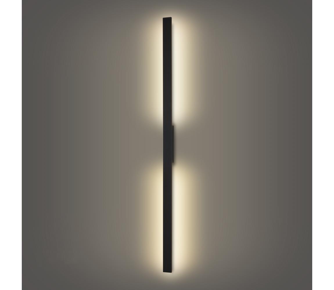 Brilagi - Vonkajšie nástenné svietidlo LUNA LED/30W/230V 4000K IP65 150 cm čierna CRI 90 BRI825