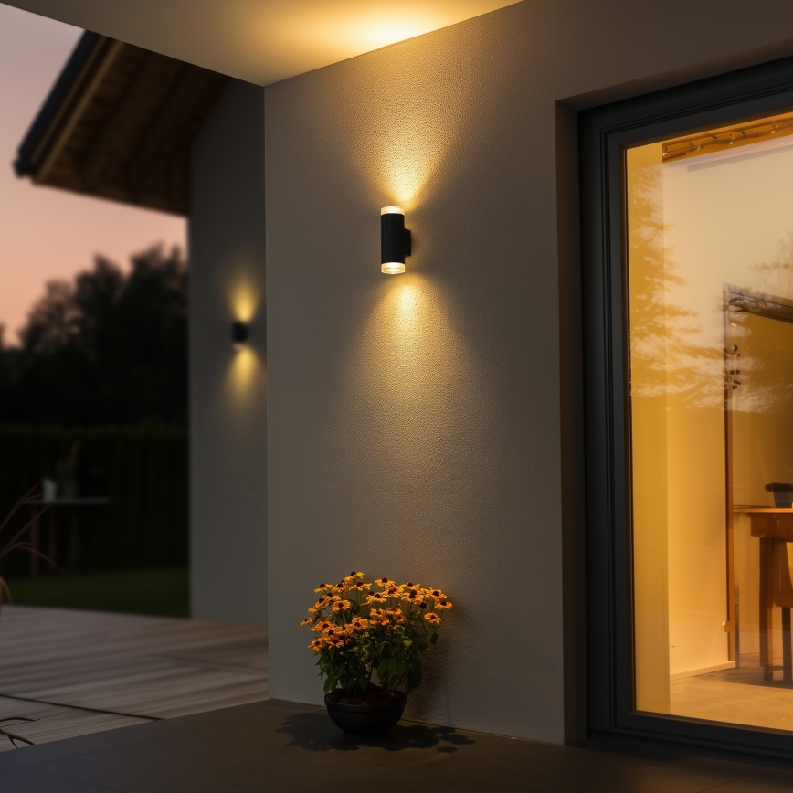 Brilagi - Vonkajšie nástenné svietidlo MATERA 2xGU10/30W/230V antracit IP54