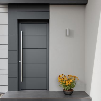 Brilagi - Vonkajšie nástenné svietidlo MATERA 2xGU10/30W/230V šedá IP54