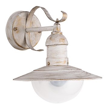 Brilagi - Vonkajšie nástenné svietidlo MOLDE 1xE27/60W/230V IP44 biela/patina