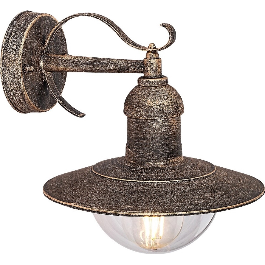 Brilagi - Vonkajšie nástenné svietidlo MOLDE 1xE27/60W/230V IP44 bronzová/patina