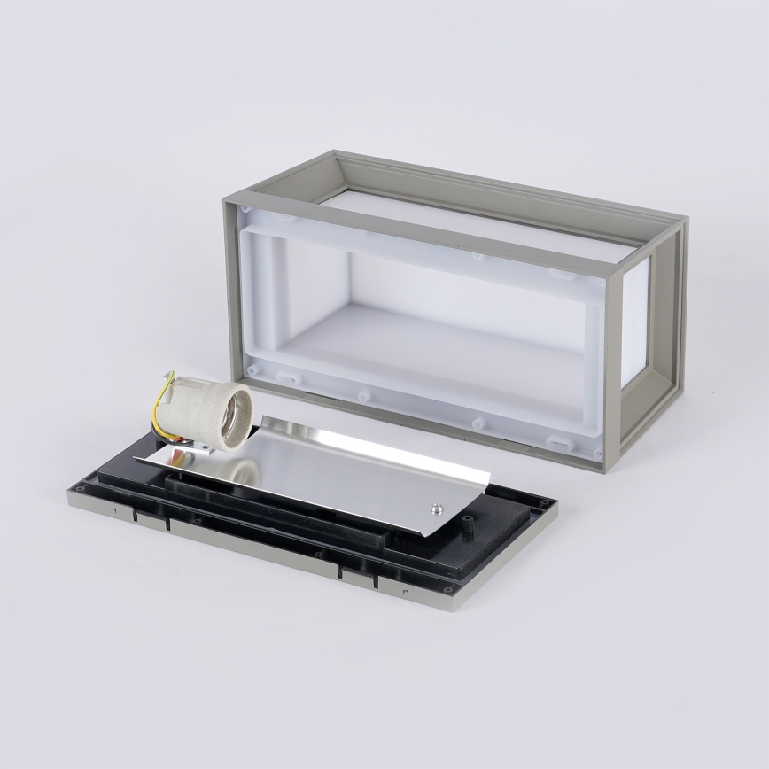 Brilagi - Vonkajšie nástenné svietidlo PARKER 1xE27/60W/230V sivé IP44