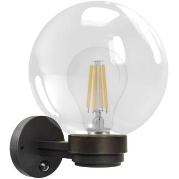Brilagi - Vonkajšie nástenné svietidlo s pohybovým senzorom HARBOR 1xE27/40W/230V IP33 antracit/priehľadné