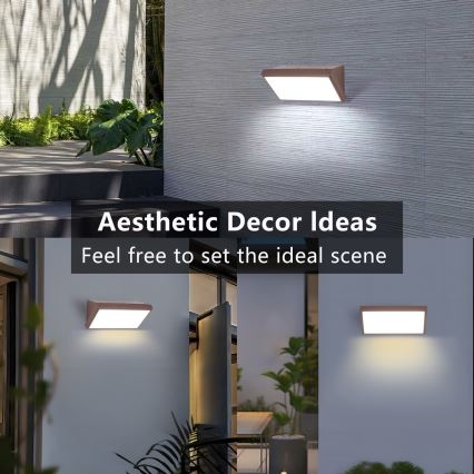 Brilagi - Vonkajšie nástenné svietidlo TRIANGLE 1xE27/60W/230V hnedé IP65