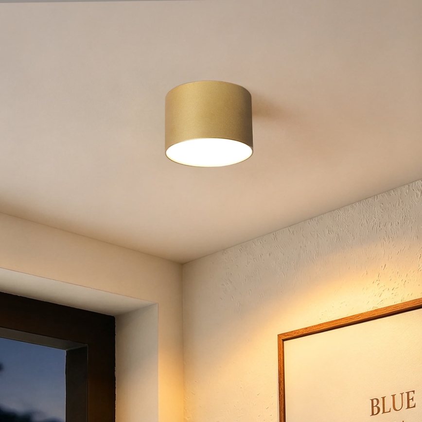 BRILAGI - Vonkajšie stropné svietidlo FORIS LED/9W/230V priemer 9 cm zlaté IP44