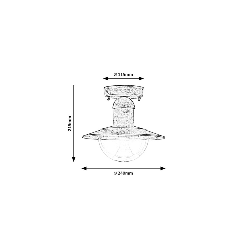 Brilagi - Vonkajšie stropné svietidlo MOLDE 1xE27/60W IP44 biela/patina