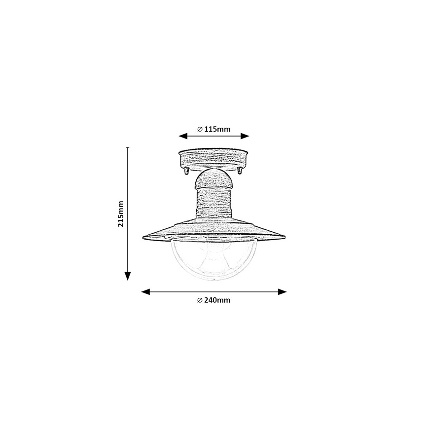 Brilagi - Vonkajšie stropné svietidlo MOLDE 1xE27/60W IP44 bronzová/patina