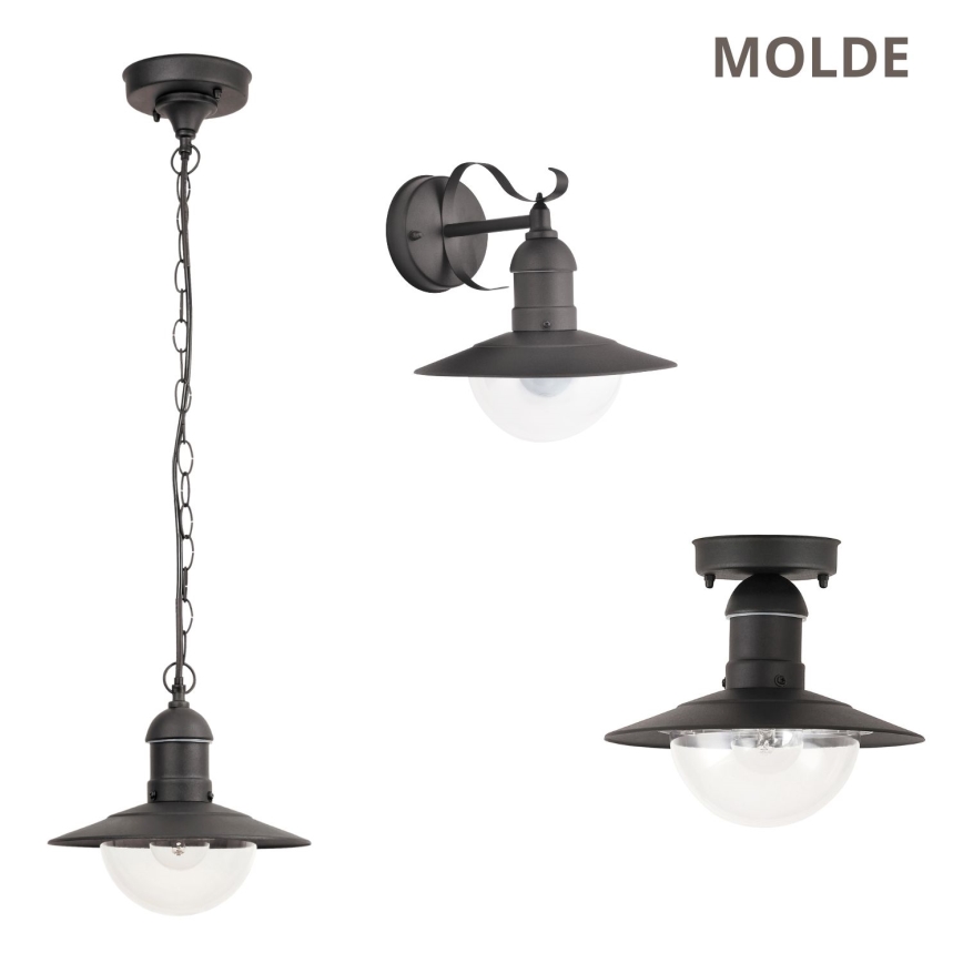 Brilagi - Vonkajšie stropné svietidlo MOLDE 1xE27/60W IP44 čierna